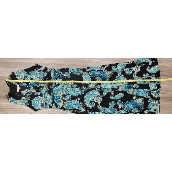 Evan Picone Maxi Dress – Size 10 – Blue Paisley Print - Picture 4 of 8